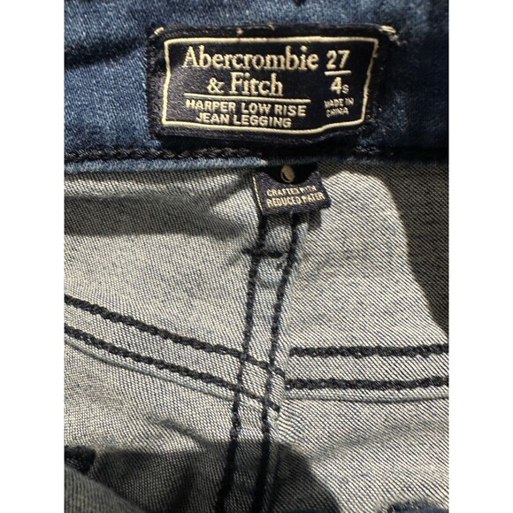 Abercrombie & Fitch Harper Low Rise Jean Legging Women’s Size 27 4S Medium Wash - Picture 5 of 8